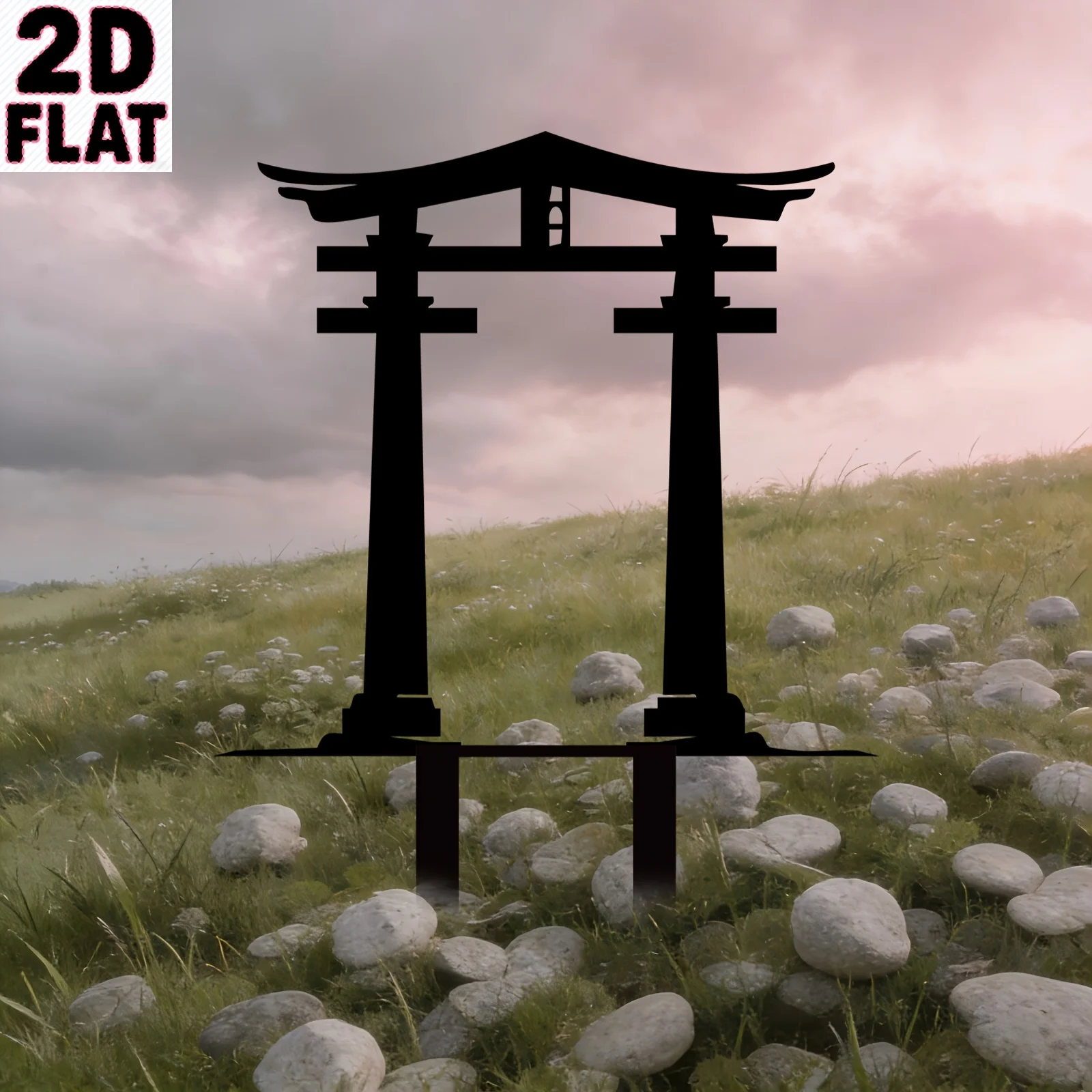 CIFBUY Torii Gate Metal Wall Art Waterproof Durable Iron Craft Decor For Entryway Patio Garden Home Interior Gift