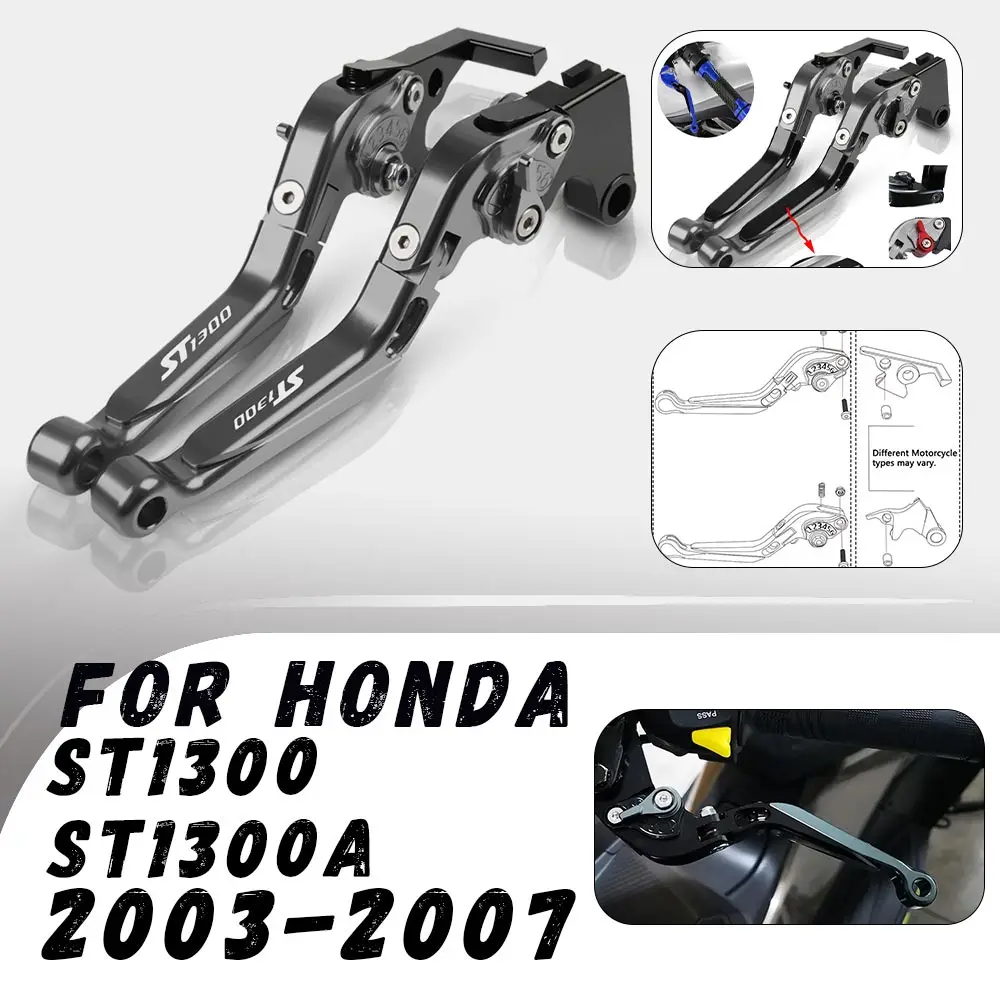 

For Honda ST1300/ST1300A 2003-2007 Adjustable Folding Brake Clutch Levers Handlebars Grips Handle Lever Motorcycle Accessories