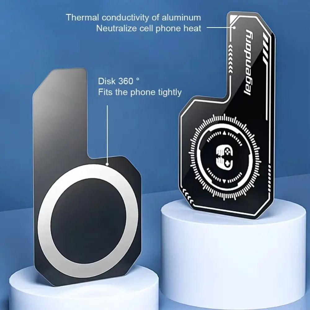 Magnetic Cell Phone Cooling Plate Heat Dissipation Radiating Sticker Phone Radiator Sticker Thin Fan Accessories Heat Sink Pad