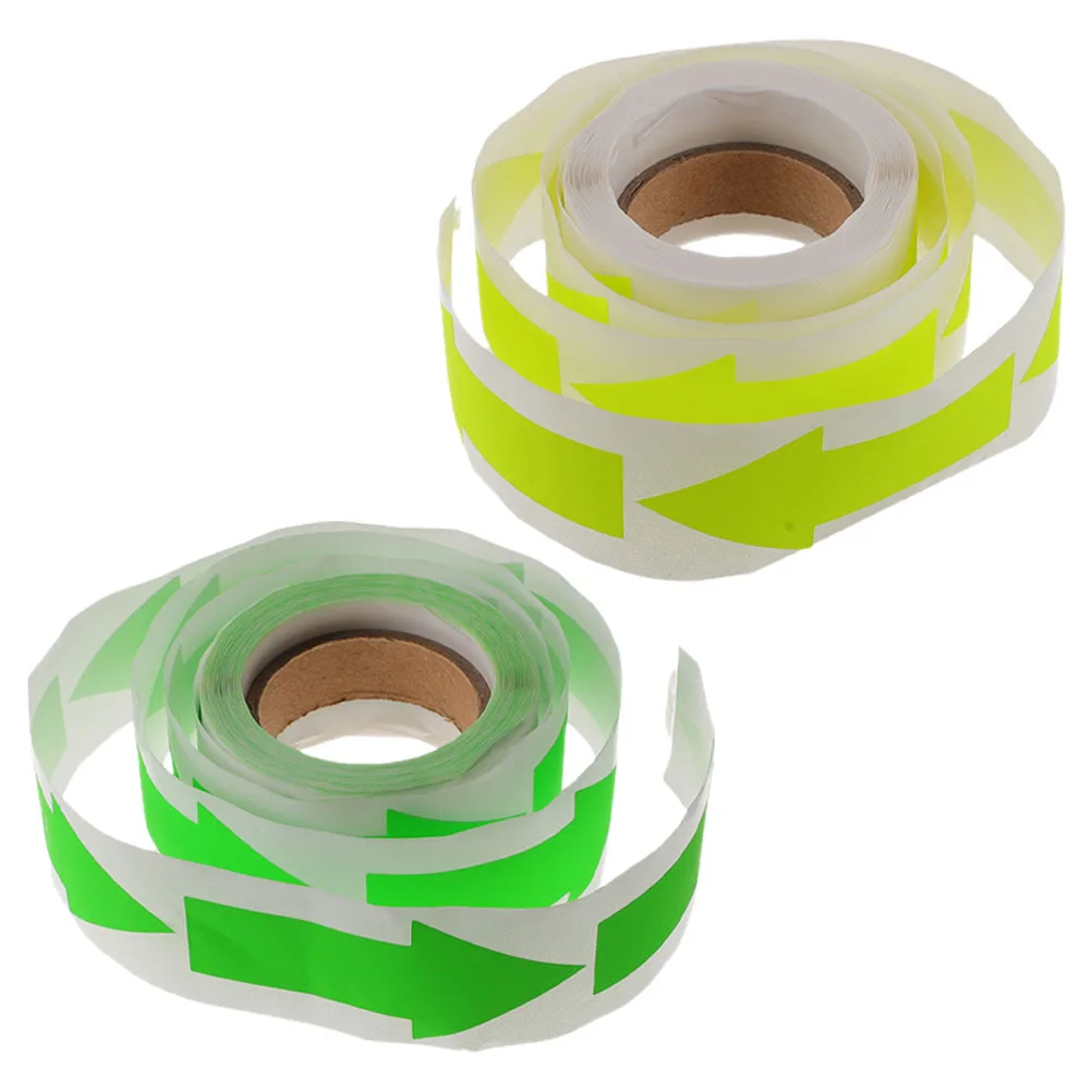 

2 Rolls Fluorescent Arrow Stickers Strong Adhesive Decorative Seal Stickers for Gift Boxes Candy Packaging Sticker Labels