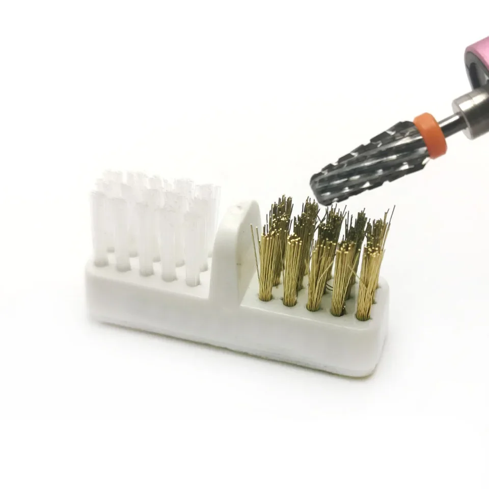 HYTOOS-broca para uñas de 1 piezas, cepillos de limpieza de alambre de cobre y plástico, accesorios para limpieza de polvo, herramientas de manicura