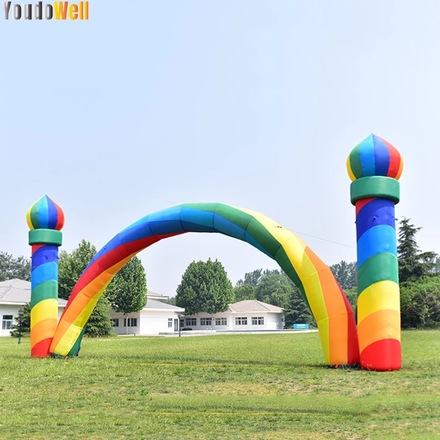 

Customized Inflatable Rainbow Arch Background Color Welcome Door