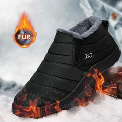 Snow Men Boots Lightweight Shoes Man Casual Men's Winter Shoes Hiking Men Shoe Comfortable Men's Boots Footwear Fur Shoes