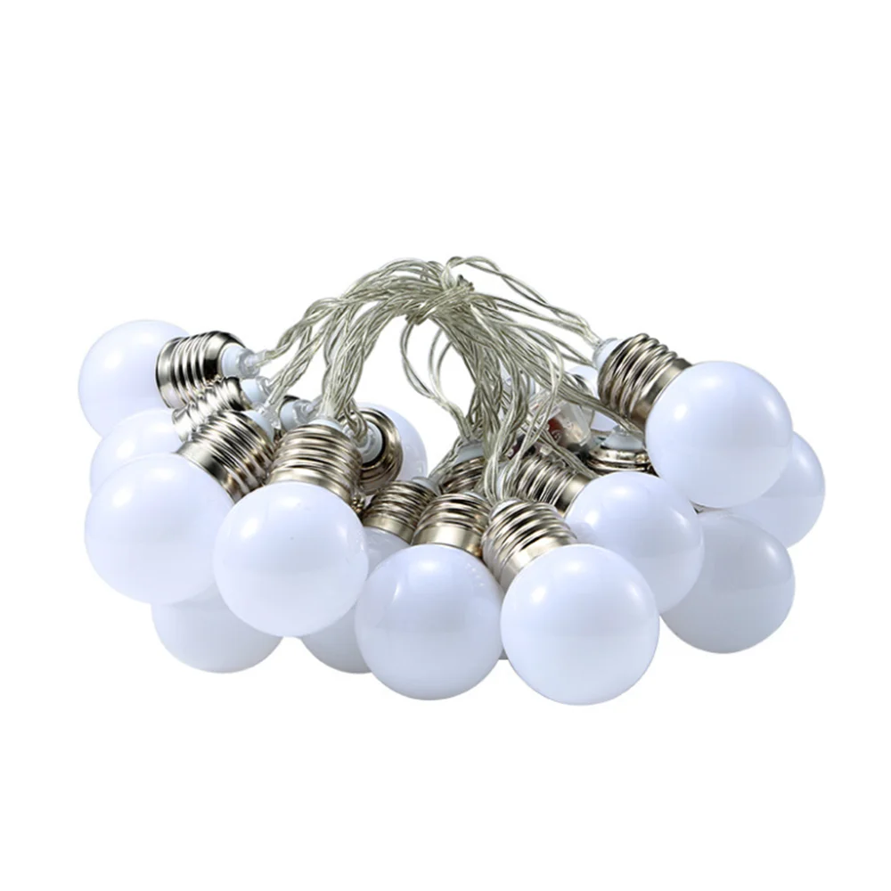 Battery Operated 10/20/40 LED G50 Vintage Festoon Ball String Light Outdoor IP65 Garden Patio Wedding Party Globe String Lights