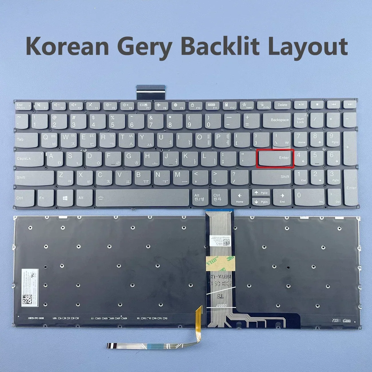 لوحة مفاتيح جديدة بإضاءة خلفية أمريكية/سوئية/كورية/روسية لسلسلة Lenovo Ideapad Yoga Slim 7-15IIL05 7-15IMH05 7-15ITL05