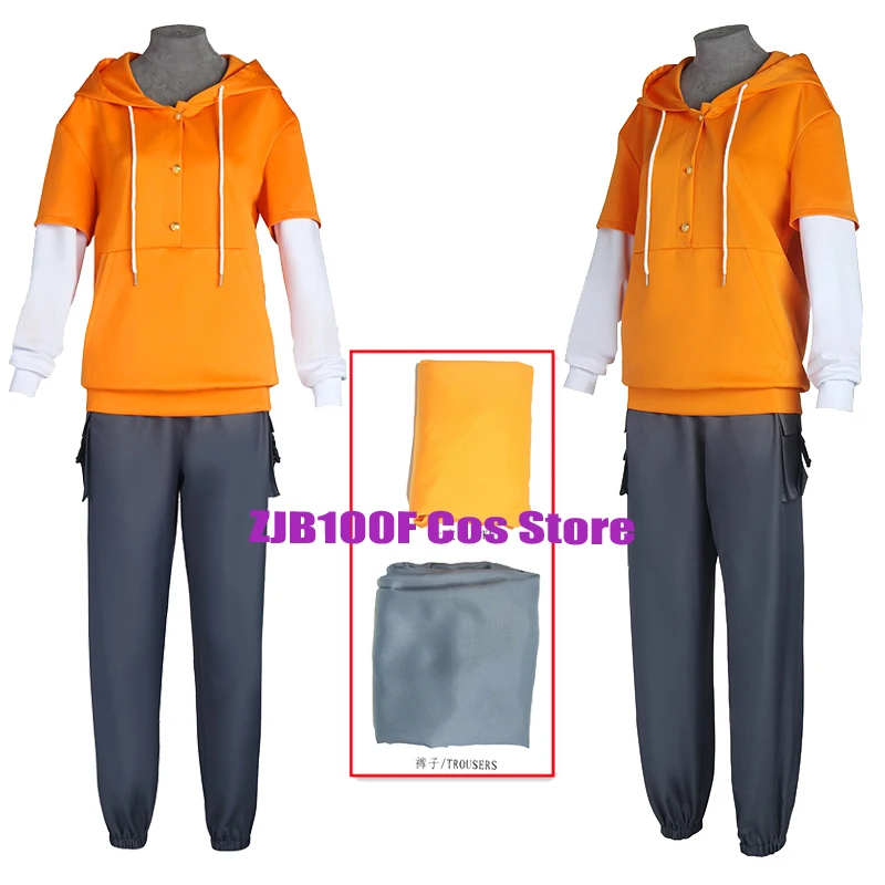 Cosplay Anime Jade Chan Cosplay Costume Orange Jackie Uniforms Set Halloween Party Role Play Outfit for Men Women