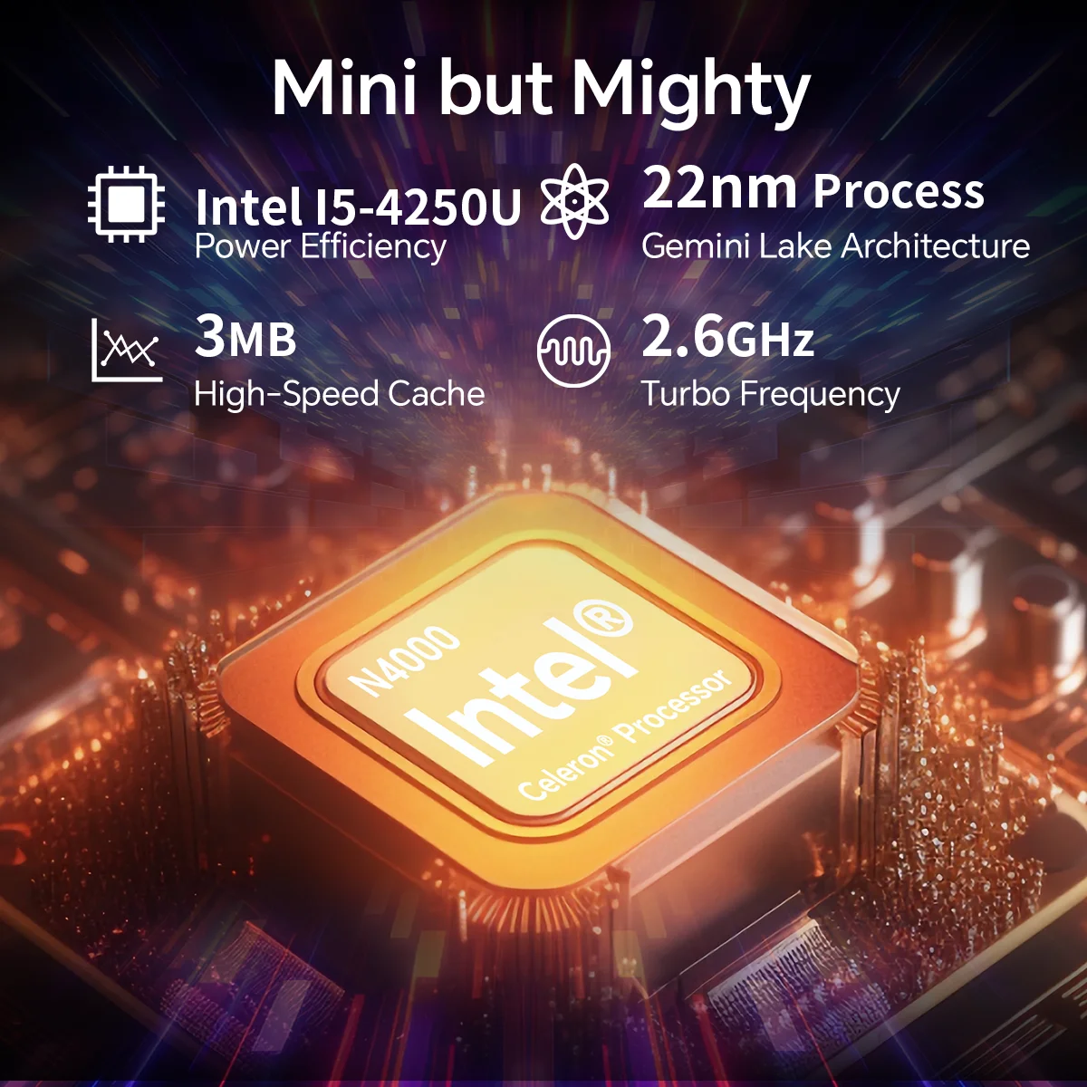 SOYO Mini PC Y5 AIR Intel Core I5 4250U 8GB RAM 128GB ROM Windows 11 Pro WiFi BT4.2 Ordenador de Escritorio para Oficina 22nm 2.6ghz HDMI*2 USB3.0*4 RJ45*1 200MHZ Doble HDMI 4K Pantalla Tipo-C