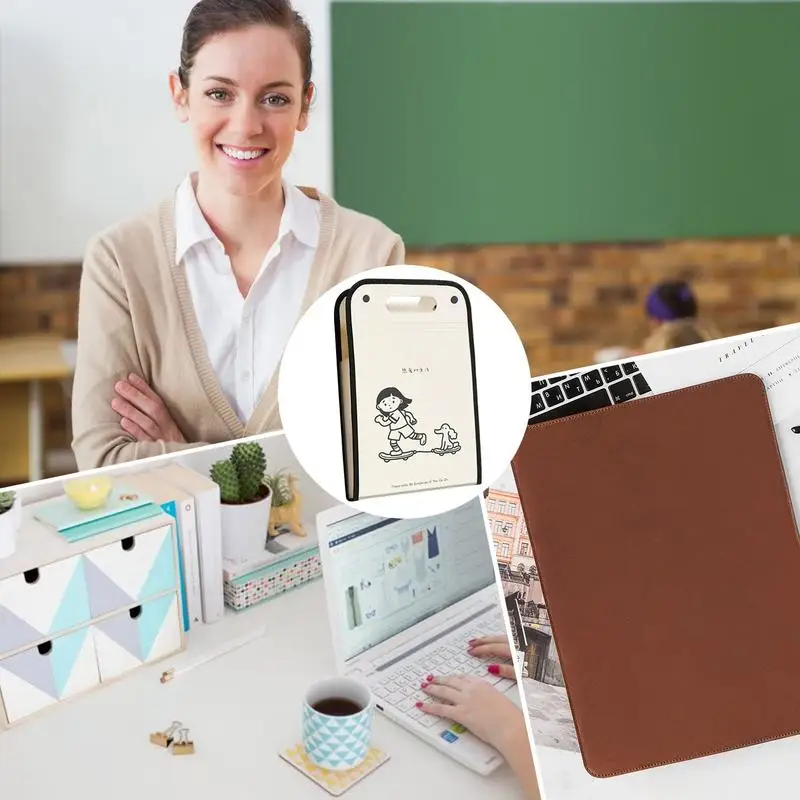 Vertical File Folder Vertical File Folder 13-Pocket Accordion Organizer Labels Attached Document Carry Bag With Handle For