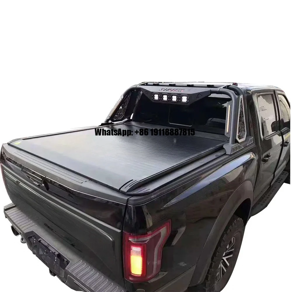 

For Ford F-150 Retractable Tonneau Cover Aluminum Roll N Lock Rolling Lid Anti-Rust Alloy Easy Roll up & Waterproof Function