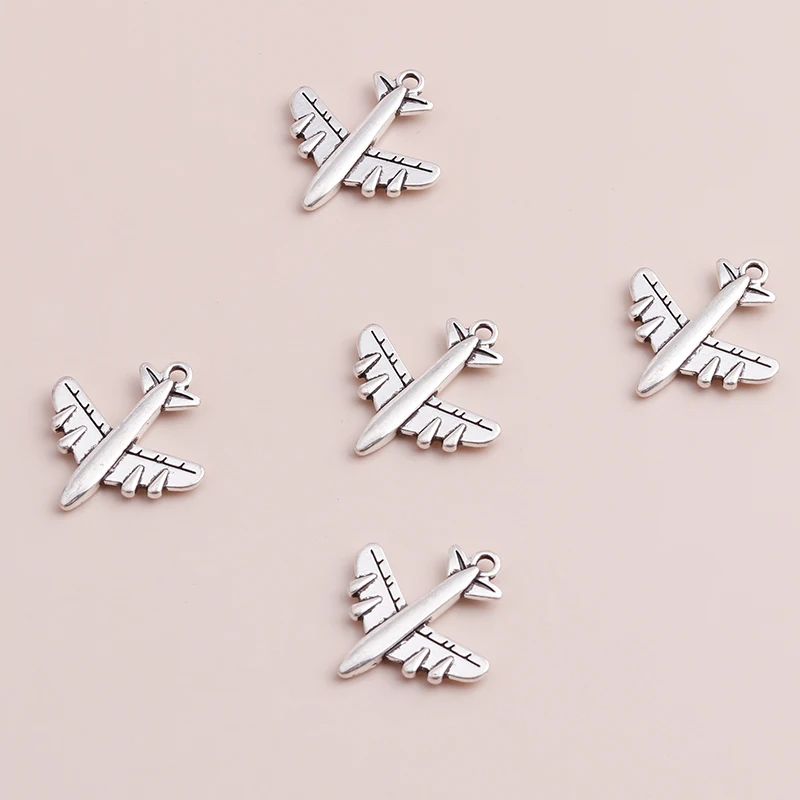 20pcs Vintage Three Leaf Pendants for DIY Bracelets