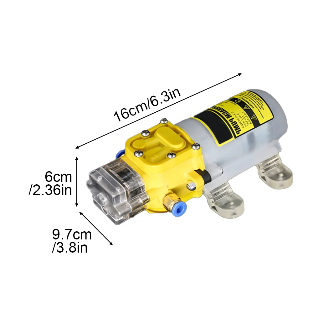 Bomba de agua de diafragma en miniatura de alta presión, autocebante, purificador de agua, Micro bomba de lavado de coche, DC 12V/24V, 30W