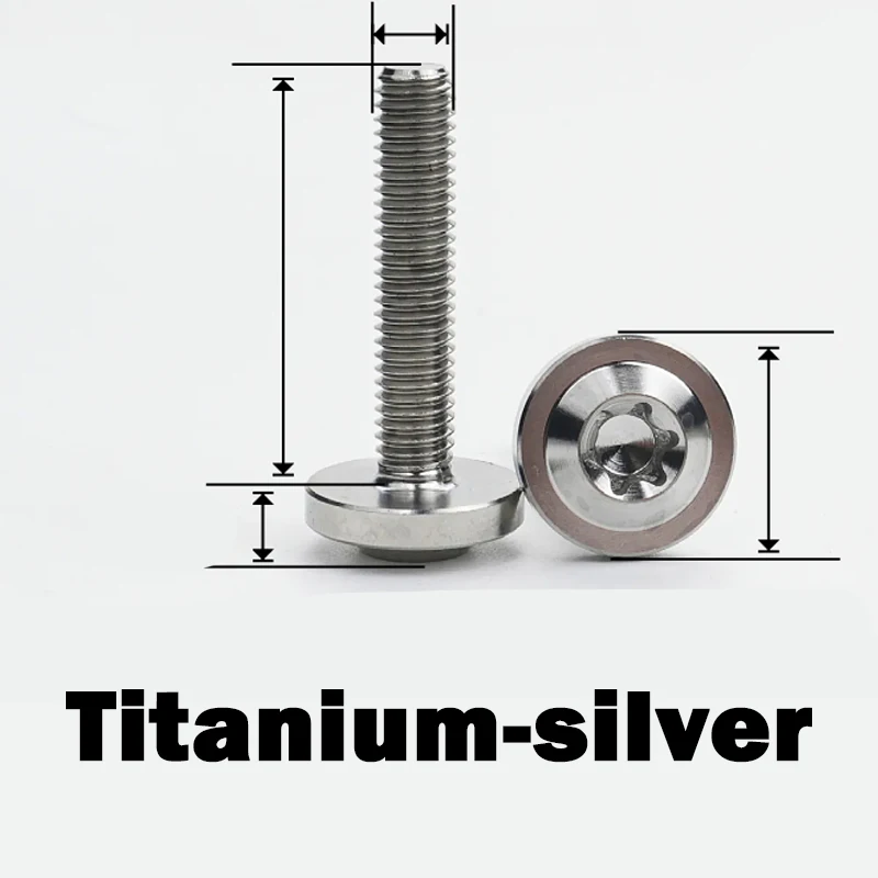 1Pcs Titan Ti Bolzen M4 M5 M6 M8 Länge 10/15/20/25/30/35/40/45/50/55/60mm Truss Kopf Torx Schraube Für Teil Änderung Befestigungen