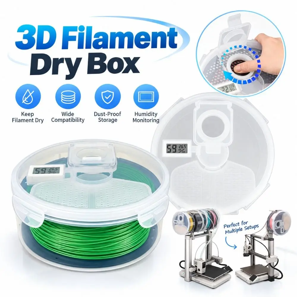 Dustproof 3D Printing Filament Dry Box 1KG Wall-Mounted 3D Printing Filament Sealed Box Anti-Moisture
