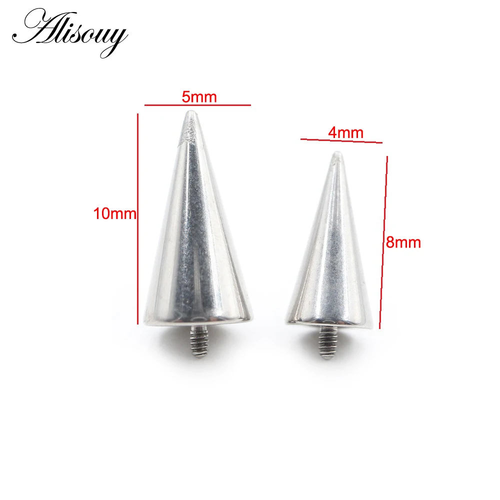 Titanium Externally Thread Cone Spike Rivet for Lip Labret