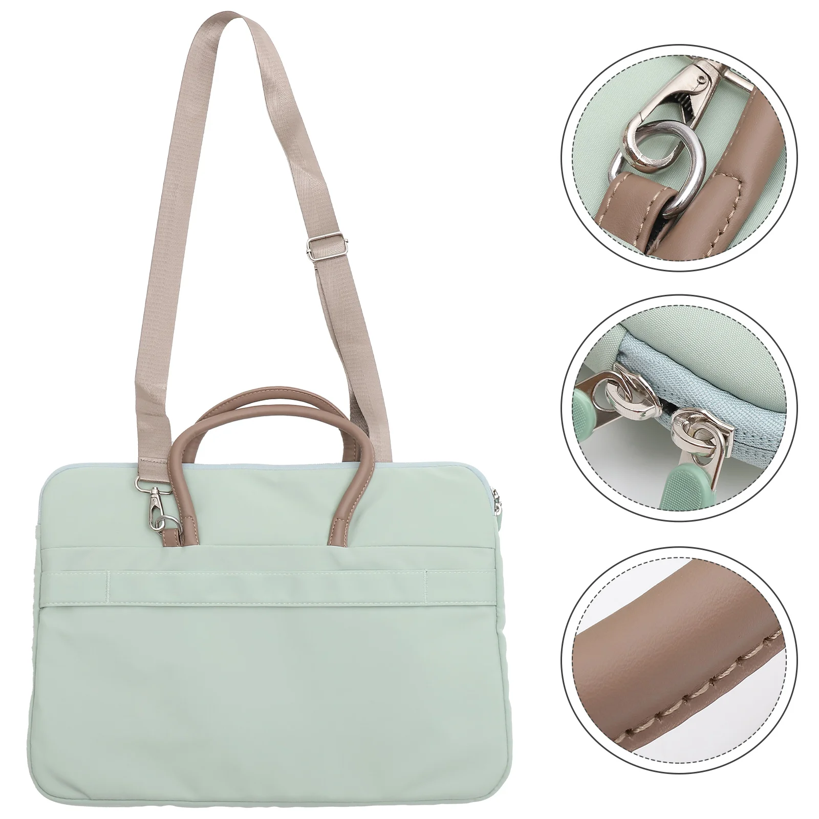 

Laptop Case 15 16.1 Inch Green Polyester Notebook Bag Shockproof Lightweight Travel Business Shoulder Bag Computer Cases