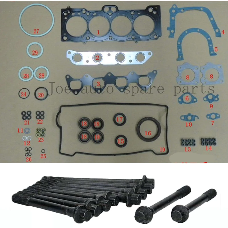 

7A 7AFE Engine complete Full gasket set kit cylinder head bolt nuts screw for Toyota Corolla 1.8L 1762cc 1992-1997 04111-16282