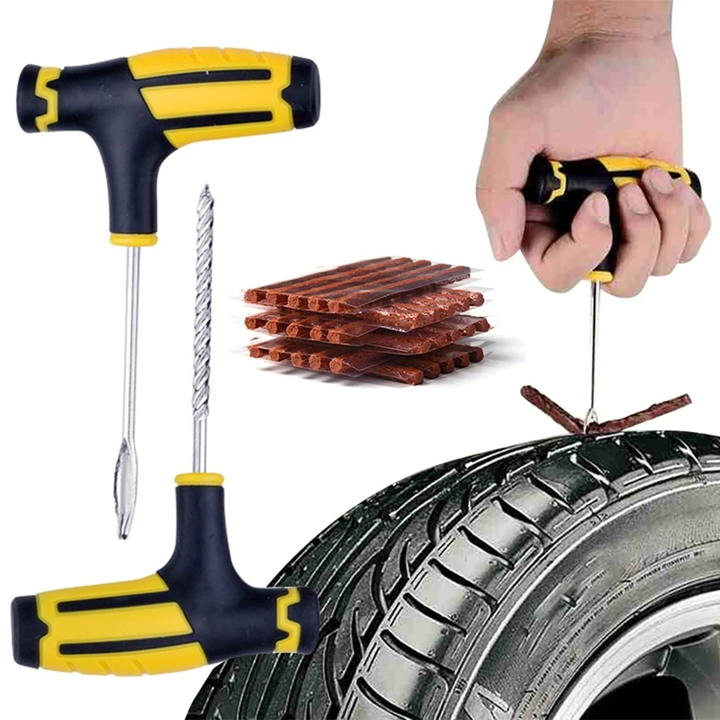 Car Tire Repair Kit Tyre Puncture Emergency For Tire Strips Stirring Glue Repair Tool Kit Car Accessories