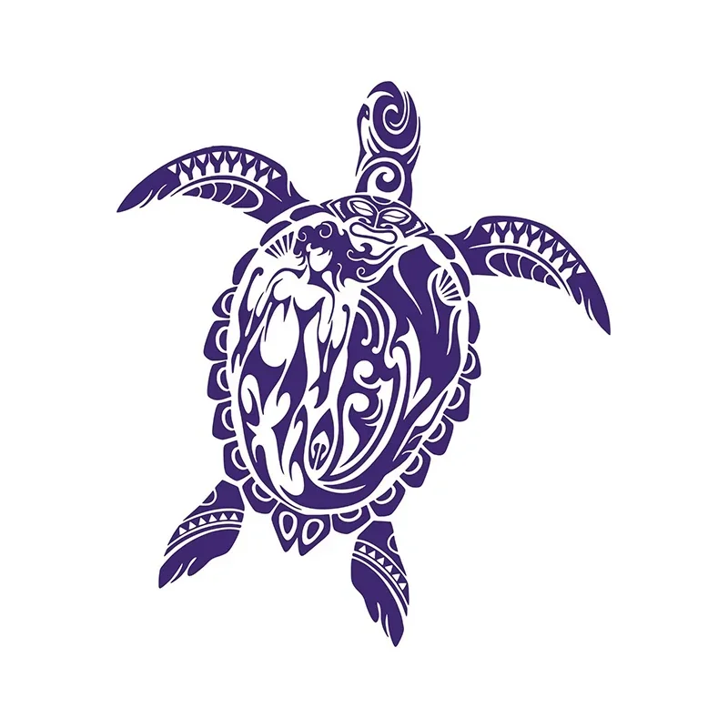 1Pc Tribal Turtle Car Sticker, Funny PVC Vinyl Decal 15cm Waterproof for Car Motorcycle Body Window Exterior Decor Accessories