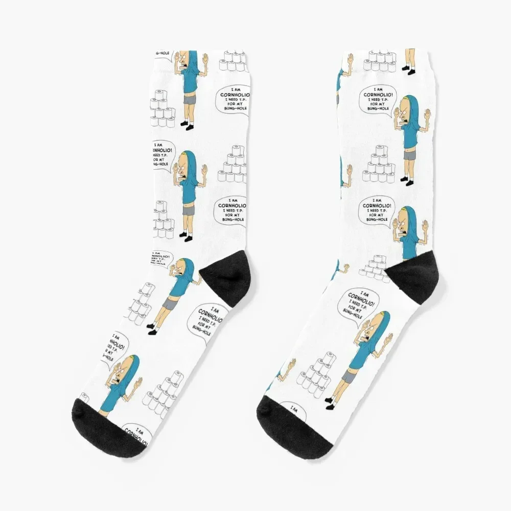 Cornholio Needs T.P. Socks christmas stocking essential tennis hiking Man Socks Women's