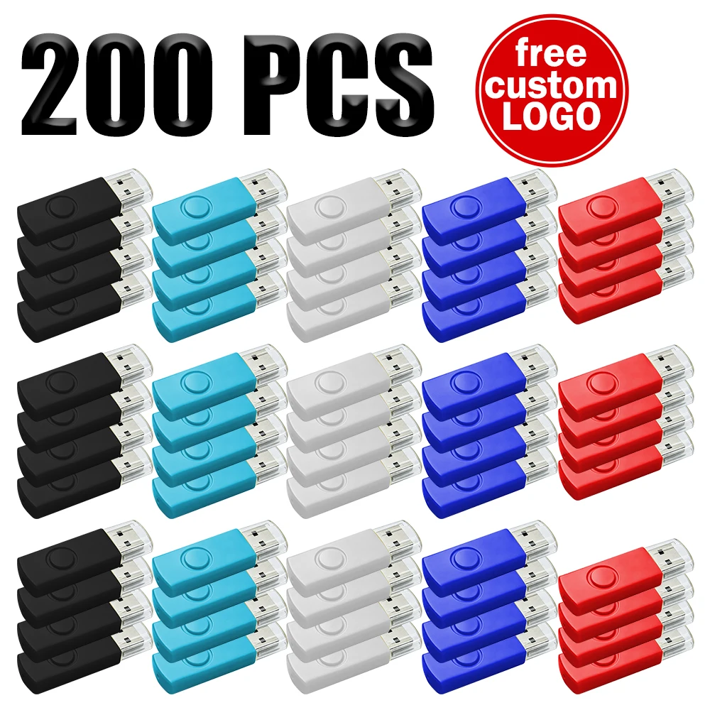 

200 шт./лот, металлические USB-флешки с возможностью нанесения логотипа, 64 ГБ, 32 ГБ, 8 ГБ, 4 ГБ, 128 МБ, 512 МБ, USB-накопители 2.0