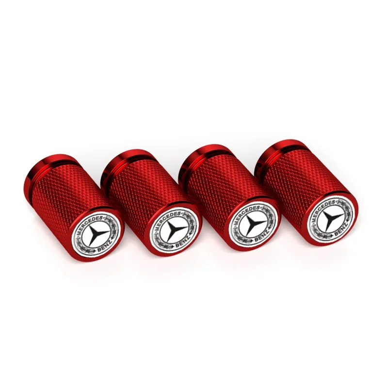 4pcs Car Logo Wheel Tire Valve Caps Stem Covers for Mercedes Benz AMG GLA GLC W202 W210 W203 W204 W205 W211 W212 W176