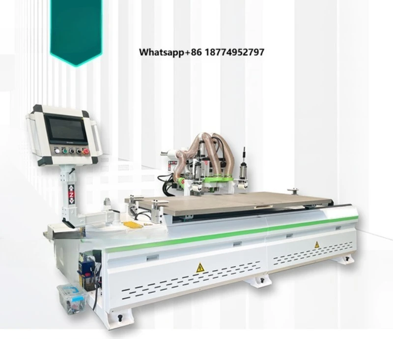 Automatic CNC Woodworking Machine Door Lock Hole Mortising Hinge Drilling Machine for Wooden Doors