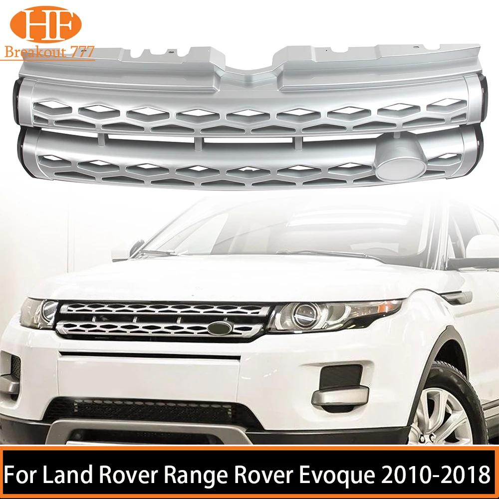 Car Front Bumper Grille Air Intake Radiator Grill Sliver Color For Land Rover Range Rover Evoque 2010-2018 2011 2012 2013 2015