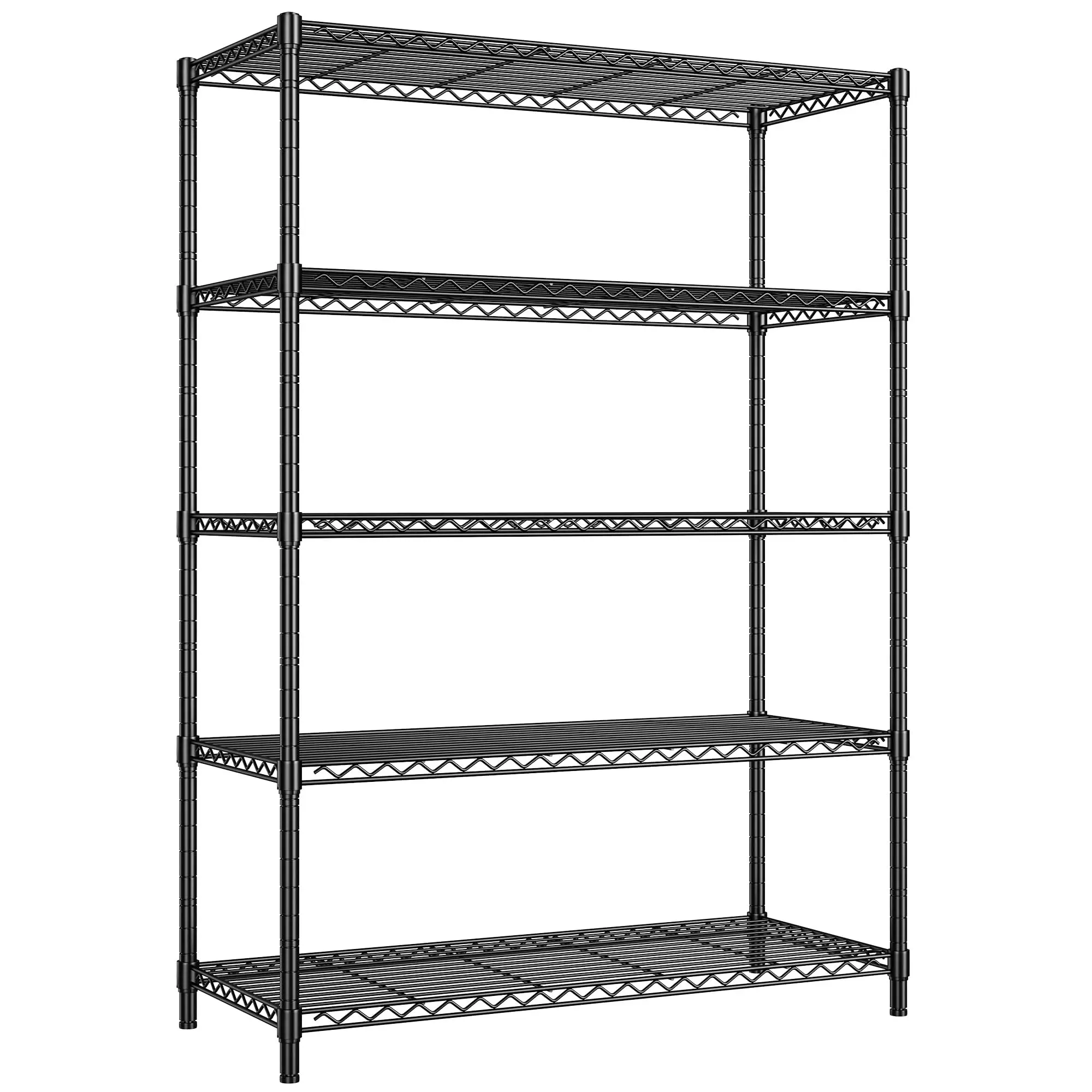 72''H Metal Shelving 5-Tier Storage Shelves,1100lbs, Kitchen Pantry