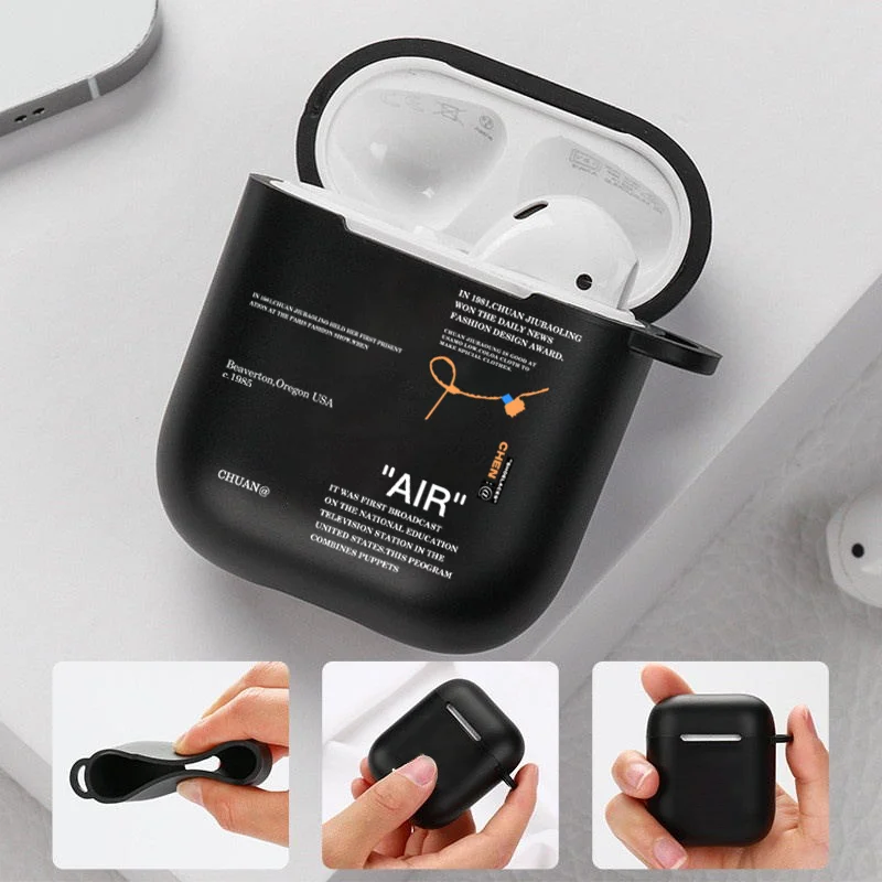 Hot Off Cool White Aipods Case Fits Perfectly Silicone Apple Earphones Case for Airpods 1 2 3 Pro 2 Case Cover With Keychain