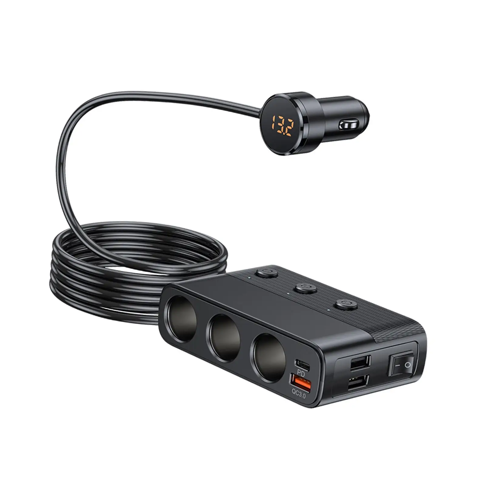 Cigarette Lighter Splitter QC 3.0 Car Charger Adapter for Car Wash