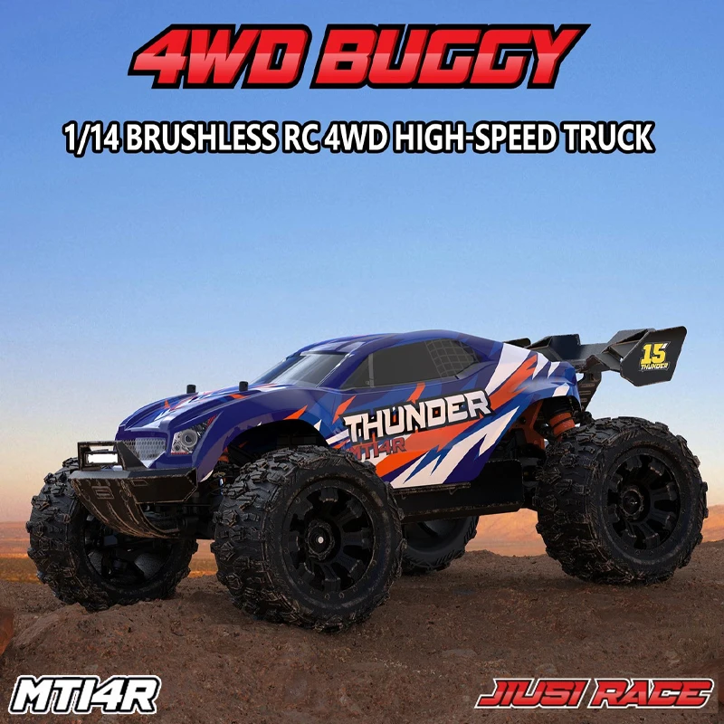 

JIUSI 1:14 Высокоскоростной радиоуправляемый внедорожник 4WD 100 км/ч Бесщеточный двигатель 3S Пульт дистанционного управления Drift Racing Cars Игрушки для детского подарка