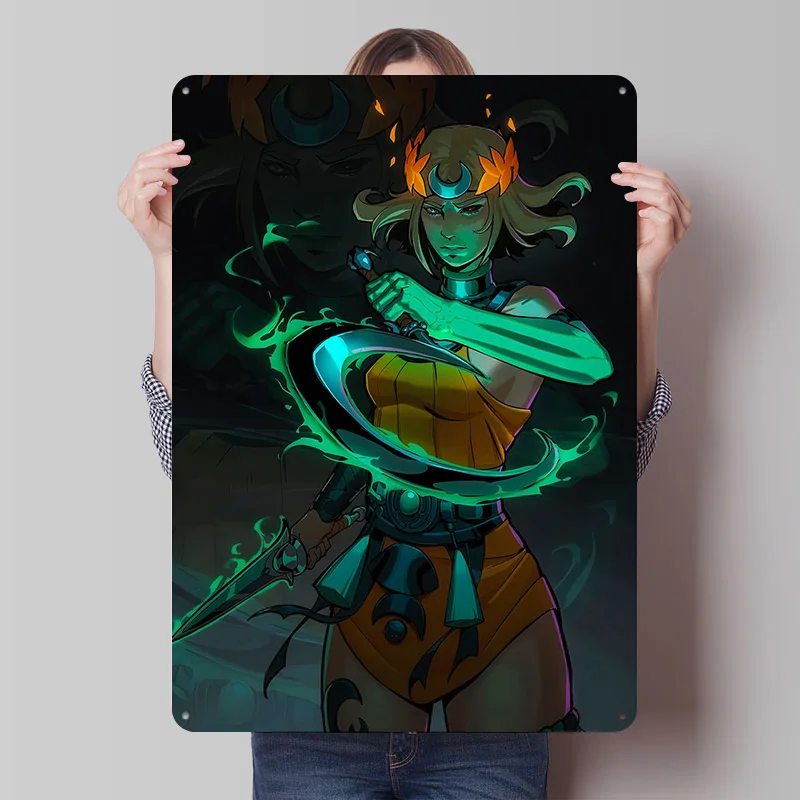 Hades Game Character Tin Plaque Poster Customized Wall Art Retro Vintage Metal Signs for Gamer Interior Decoration Living Room