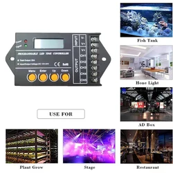 WIFI Time programable RGB LED Controller TC421 TC420 DC12V/24V 5Channel Total Output 20A Common Anode Programmable for Led Strip