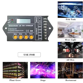 WIFI Tijdprogrammeerbare RGB LED Controller TC421 TC420 DC12V/24 V 5 Kanaals Totale Uitgang 20A Gemeenschappelijke Anode Programmeerbaar voor Led Strip