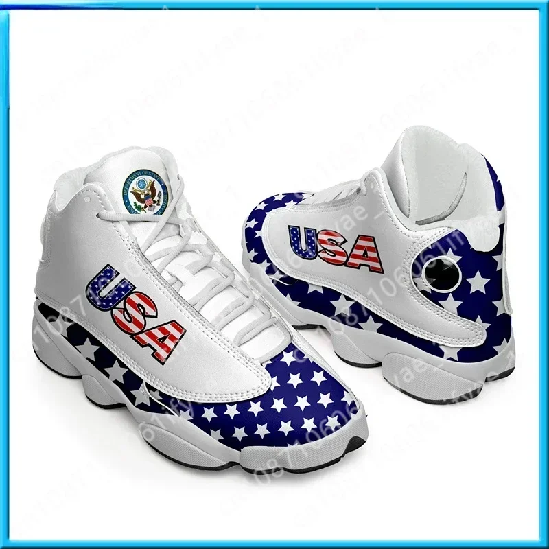 Dropshipping Print On Demand Custom Basketball Sneaker USA United States Flag Custom Print POD Shoes Custom Shoes