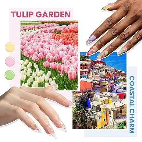 Kit de vernis à ongles Gel 108 pièces avec lumière UV, 55 couleurs, couche de Base, manteaux de finition, paillettes et outils pour manucure à faire soi-même