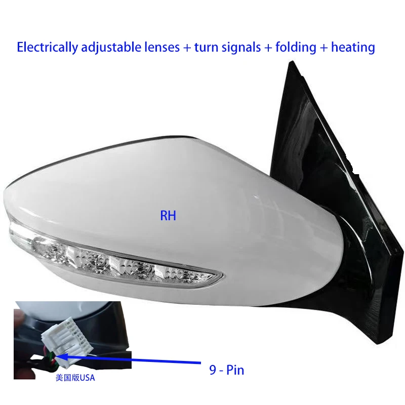 For Hyundai SONATA 2011-2013 Auto parts Electric With turn signal  rearview mirror 5-9-wire assembly OE87610-3S440 87610-3S120