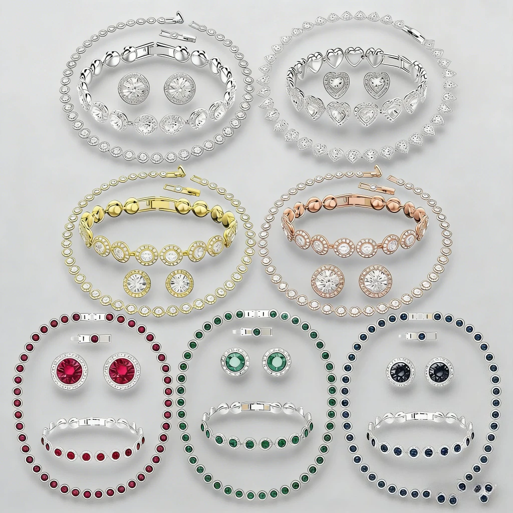 

Элегантные очаровательные украшения, инкрустированные сверкающими циркониями, для повседневной носки и особых случаев, добавят блеска вашему образу.