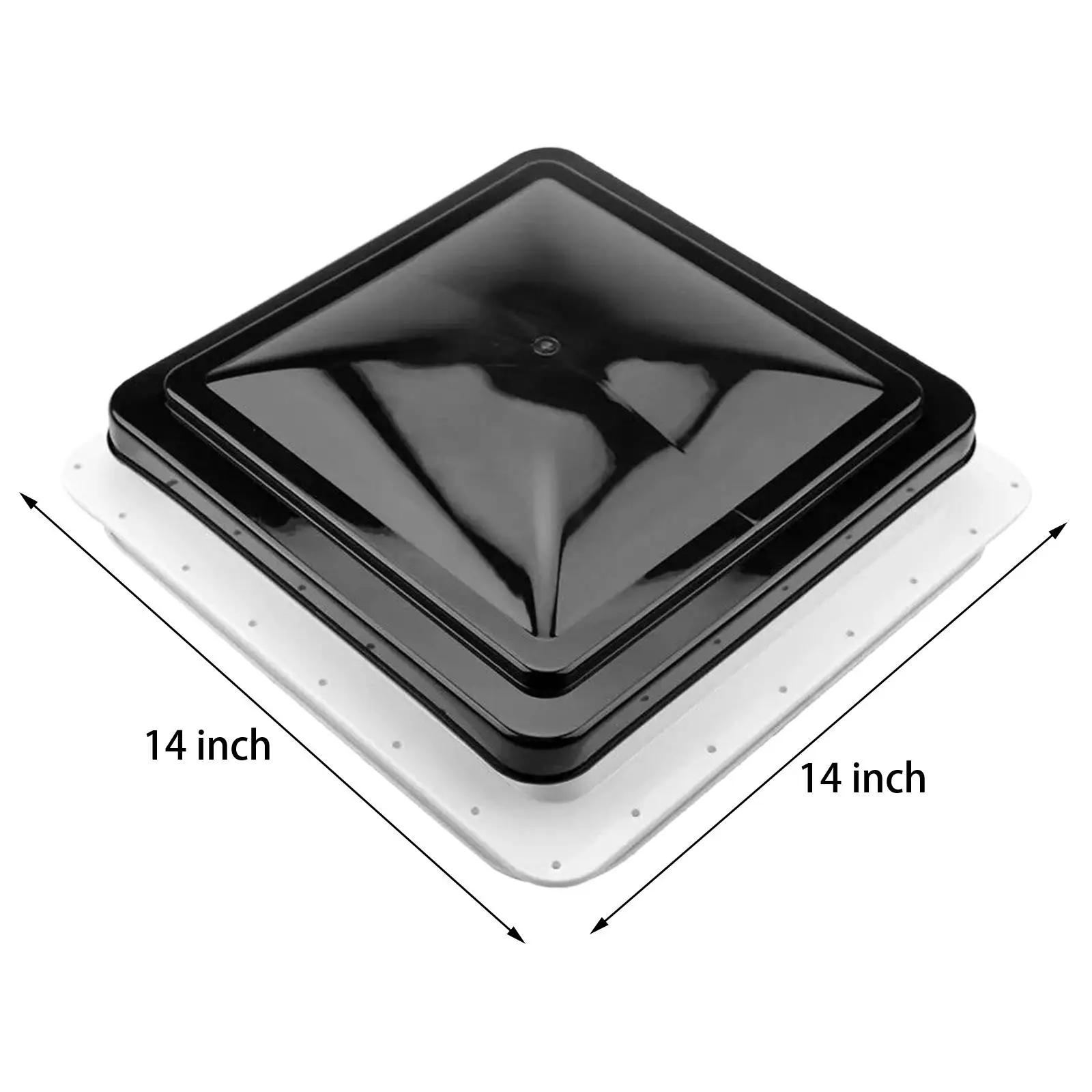 

14-дюймовый вентилятор для крыши автофургона: сохраняет свежий воздух, всепогодный, с защитным кожухом, для кемперов, прицепов, автодомов