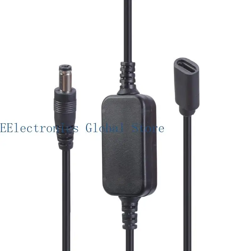 462B Type C Female 5V to 12V 5.5x2.1mm Male Stepups Converters Adapter Cable for Camera