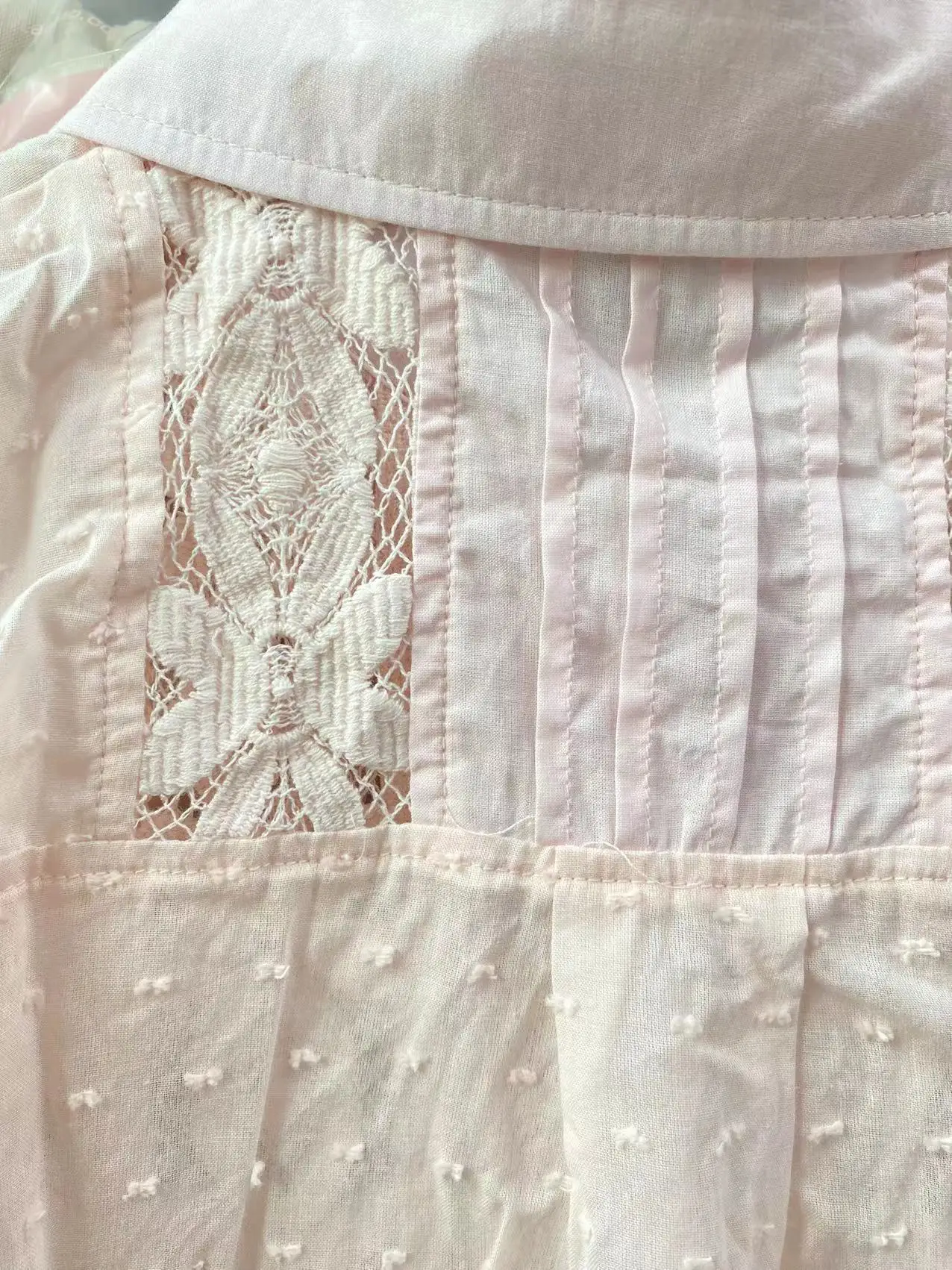 Sales Japan Liz Lisa Summer Cotton Jacquard Lace Embroidery Hollow Out Short Sleeve Shirts