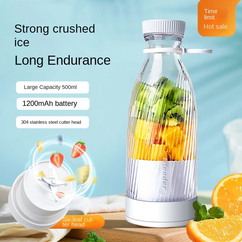 Portable Wireless Blender Electric Fruit Juicer Machine For Orange Ice Crushing 6 Blade Auxiliary Food Machine 1500mA Mixer