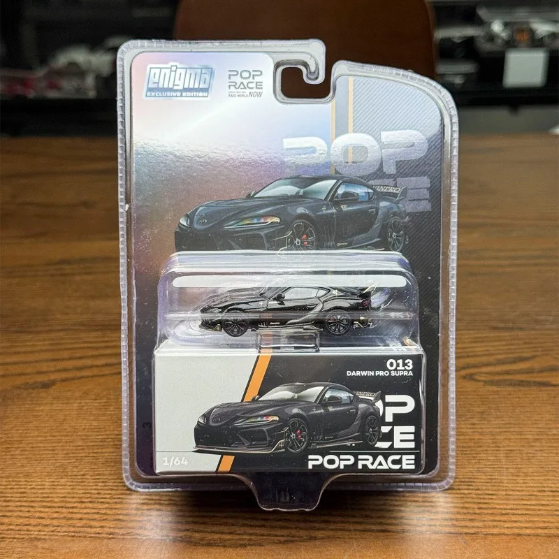 POPRACE Diecast 1/64 Escala Speedster DARWIN PRO SUPRA A90 Modelo de carro de corrida Liga Speedster Modelo de carro presente para exibição de coleção
