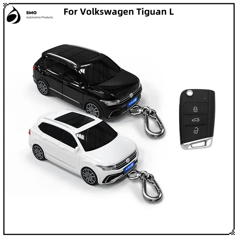 

For Volkswagen Tiguan L Key Cover with Lights Car Key Fob Car Model Key Protector Auto Accessories Creative Personalized Gifts