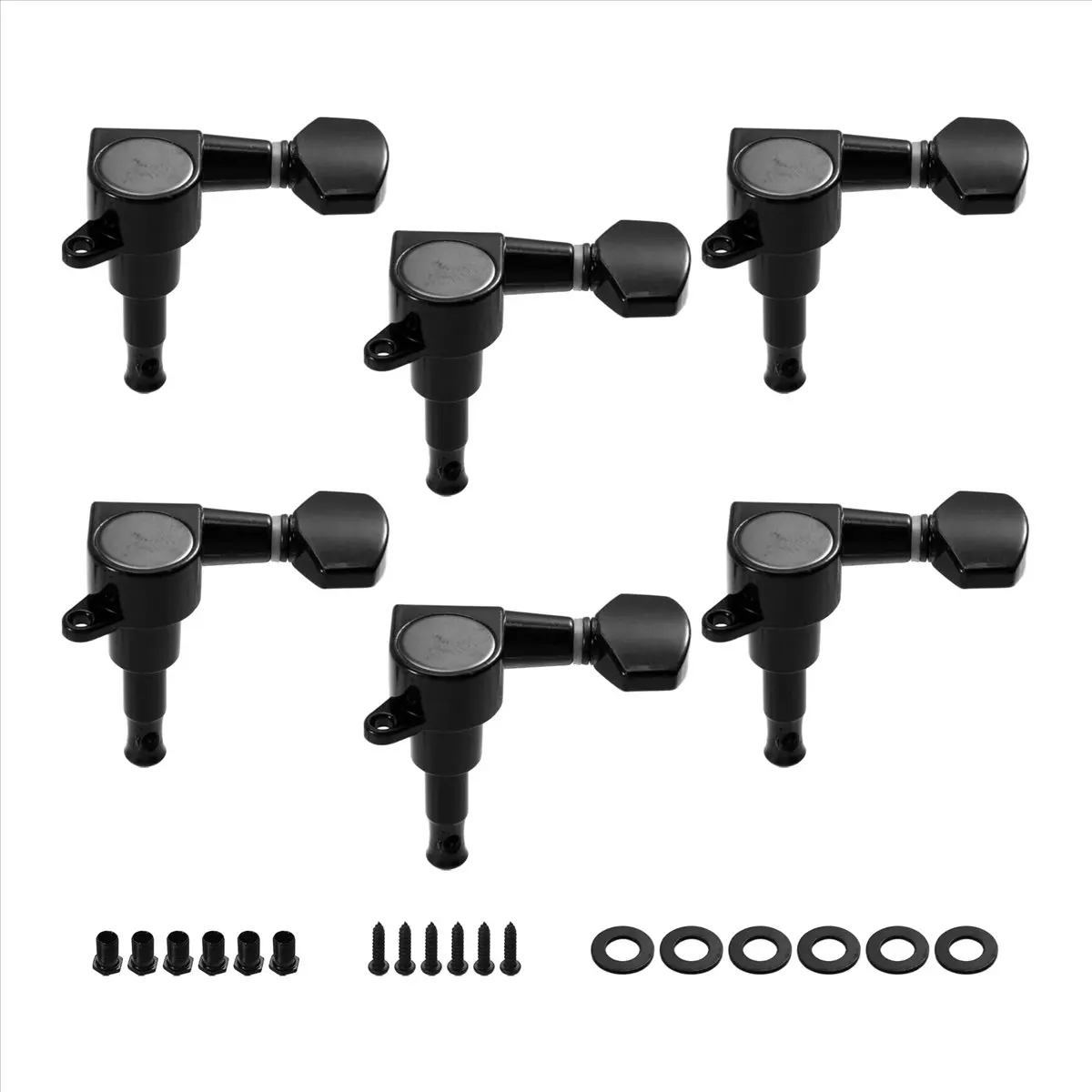 (AD10) 6 Inline Guitar 2 Pin Tuners Tuning Keys Pegs Dual Pin Tuning Machine Heads for Strat/Tele/Ibanez/Guitars