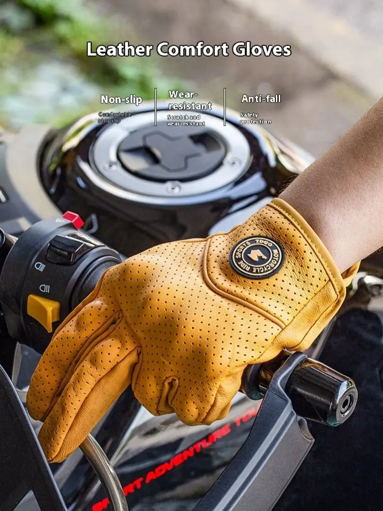 

Коровья кожа на половину пальца для велосипедных перчаток с открытым пальцем для езды на открытом воздухе, кожаные велосипедные перчатки без пальцев, мотоциклетное снаряжение