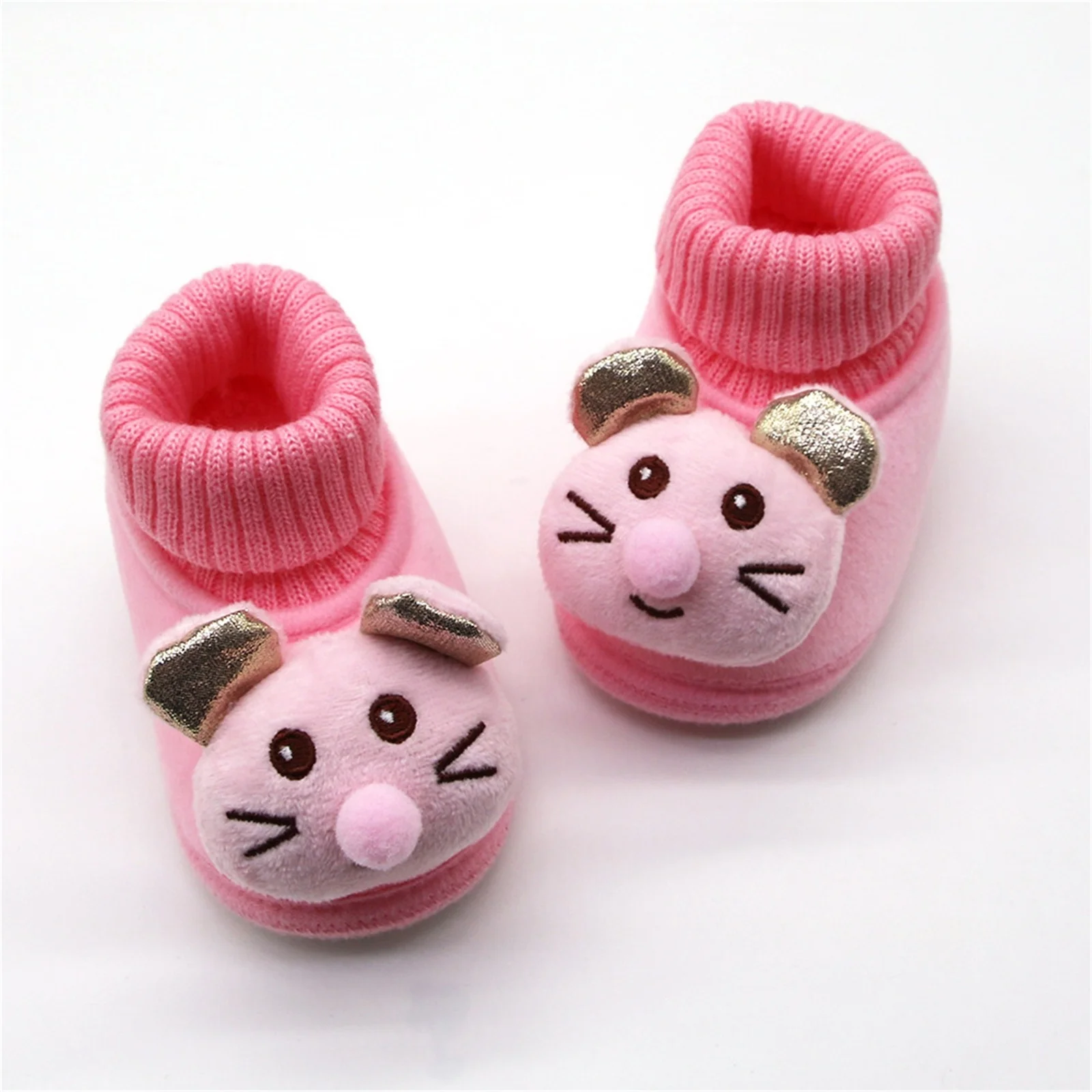 

Baby Walking Socks First Walking Shoes Non-Slip Slippers Cartoon Animal Thick Warm Boots
