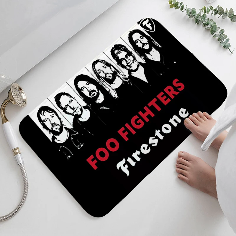 

Bathmat D-Foo D-Fighters Floor Mats Front Door Living Room Kitchen Rugs Hallway Entryway Bedroom Floor Carpet Anti Slip Home