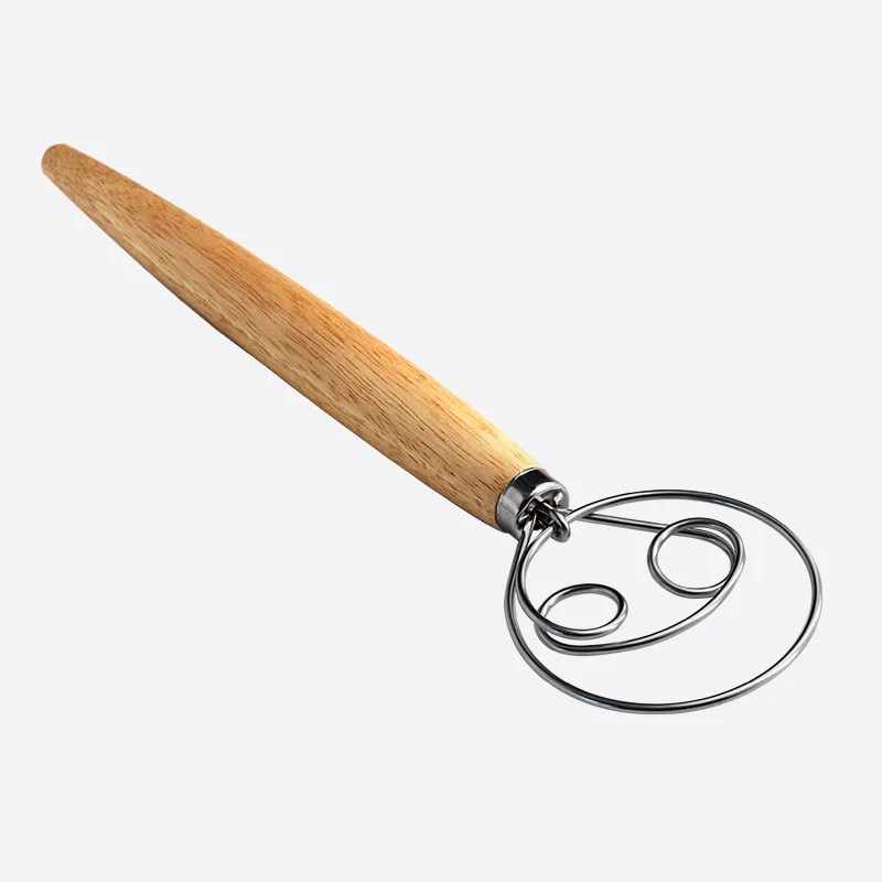 Danish Style Stainless Steel Dough Whisk – Dutch Bread Kneading Mixer, Baking Kitchen Tool