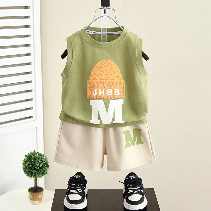 

New Arrival Boys Summer Sleeveless Outfit